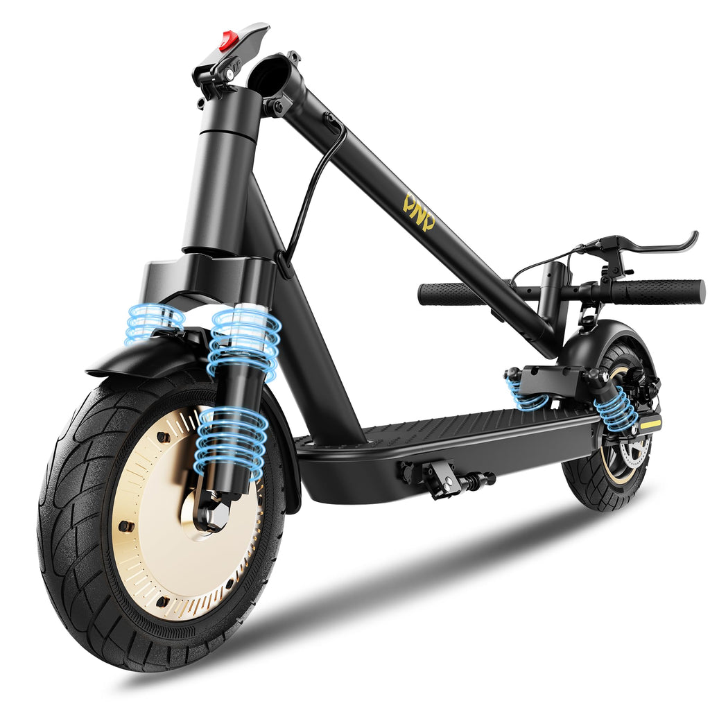 Electric Scooter with Solid Tires, Dual Suspension, Folding U1558