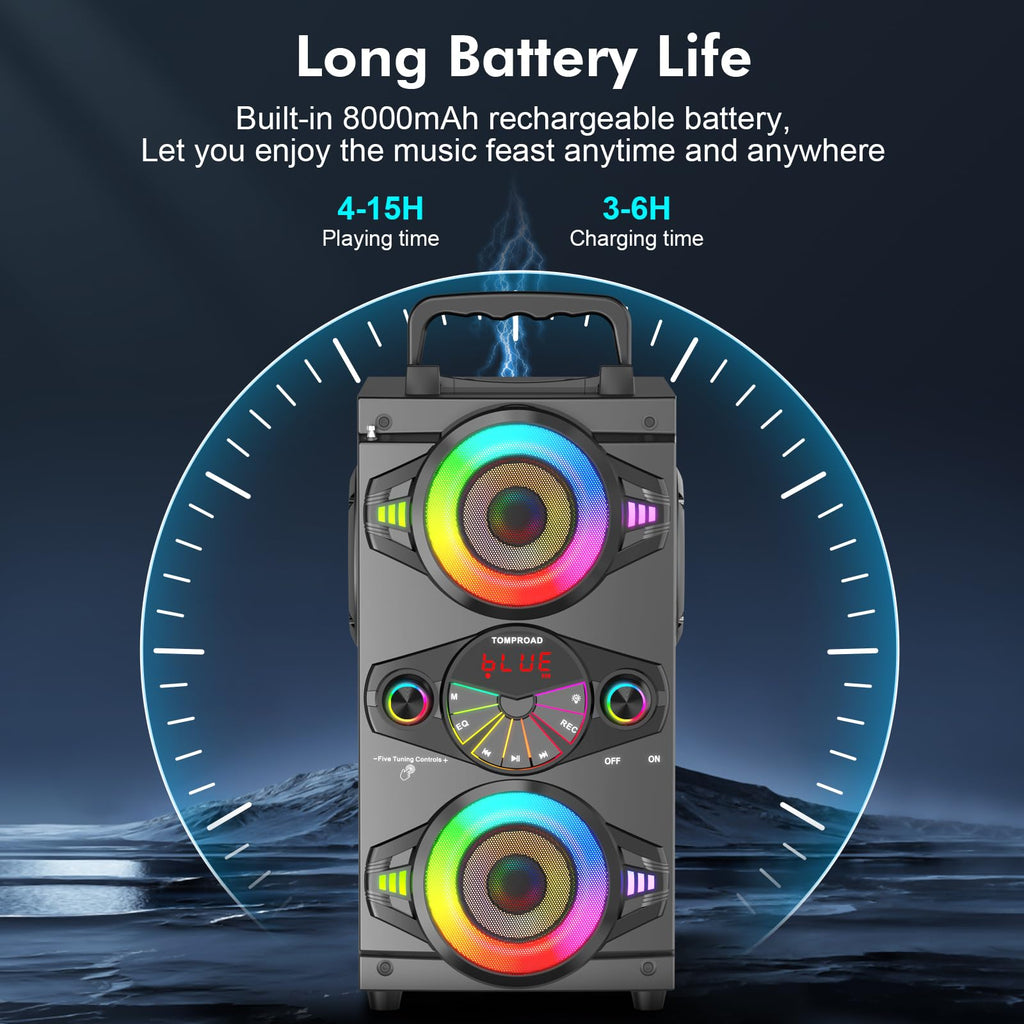 Portable Bluetooth Speakers 60W Wireless Stereo Sound Z479568