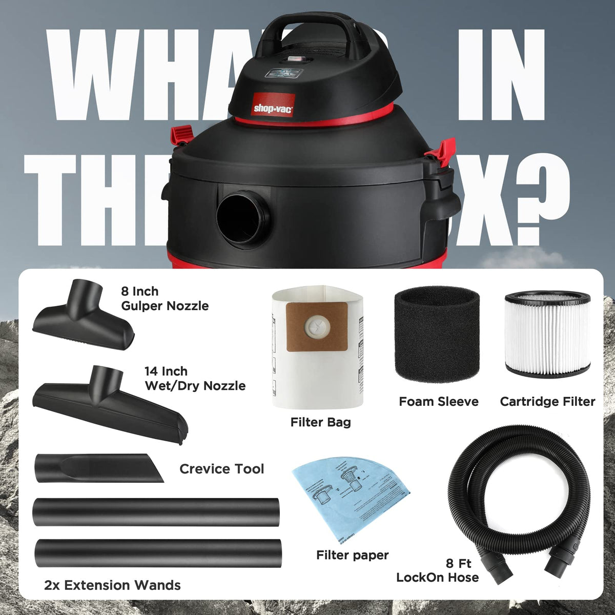 16 Gallon 6.5 Peak HP Wet/Dry Vacuum G61663
