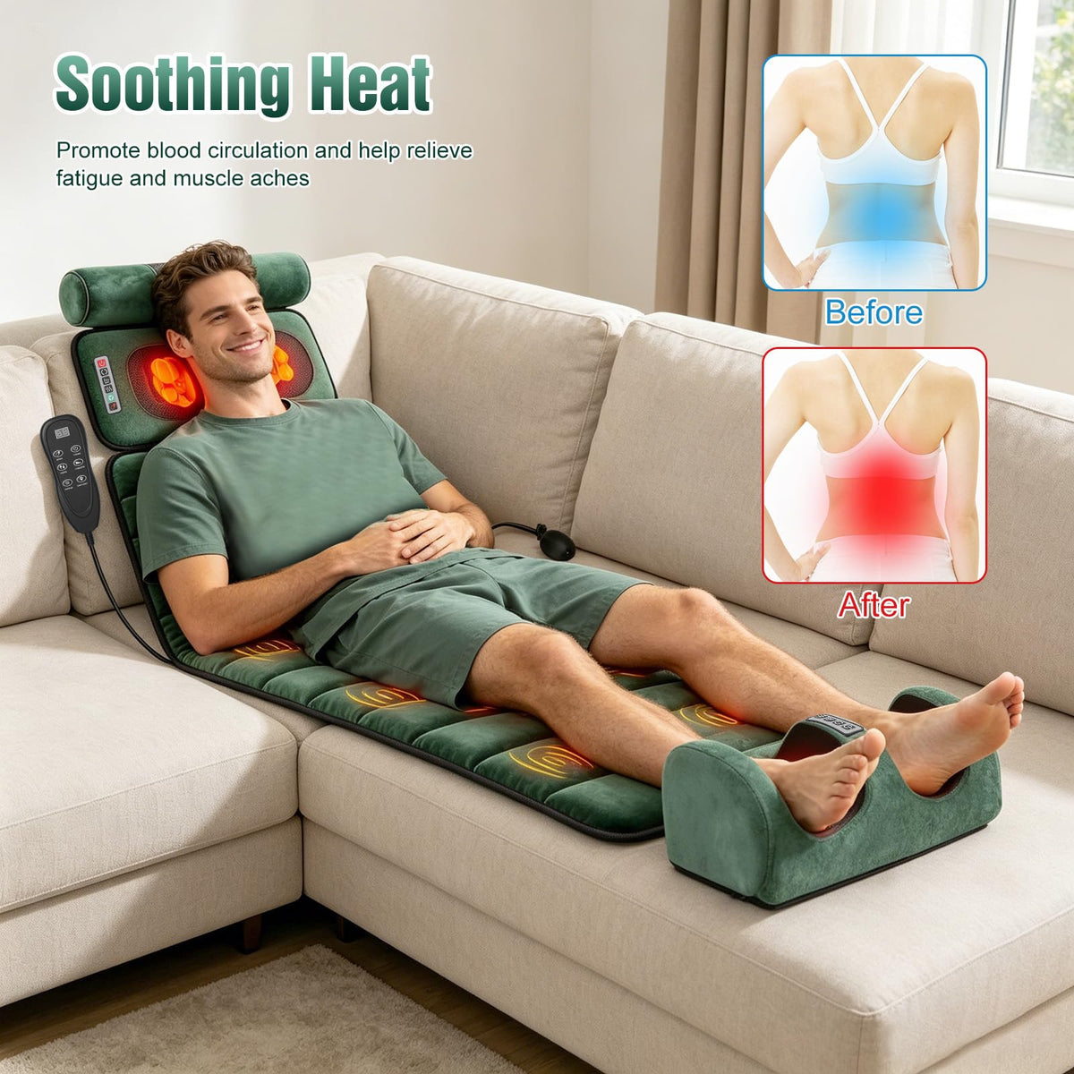 Full Body Massage Mat with Heat & Vibration W632525
