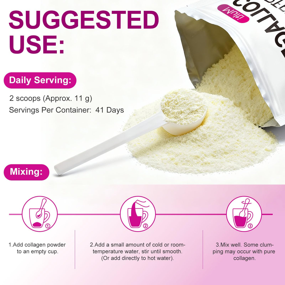 Multi Collagen Peptides Powder Type I II III V X 16oz K264504