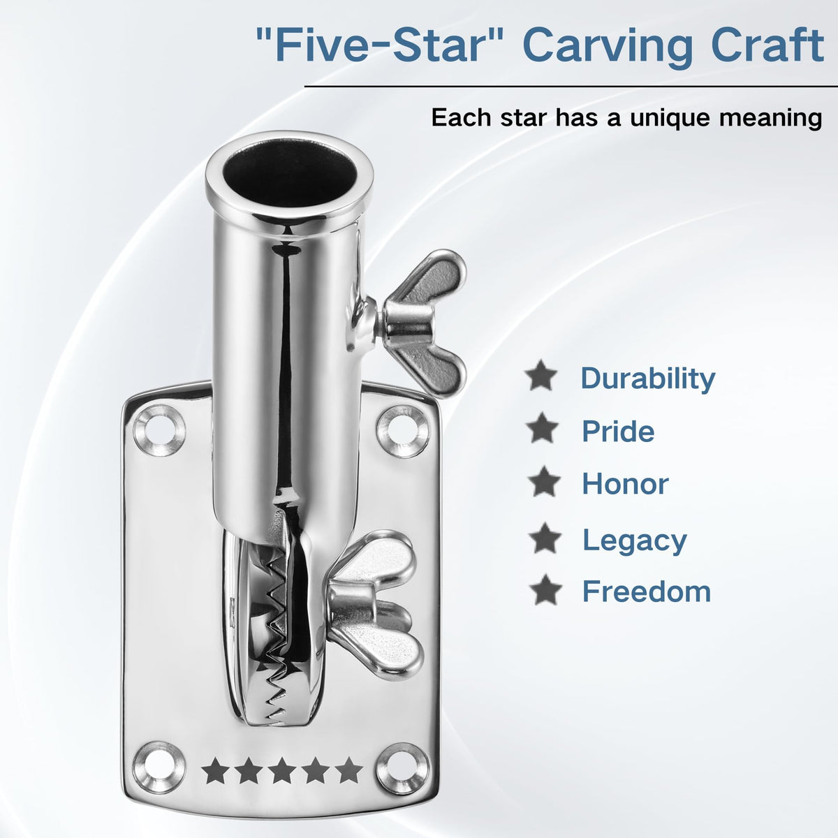 316 Stainless Steel Adjustable Flag Pole Holder Z38442
