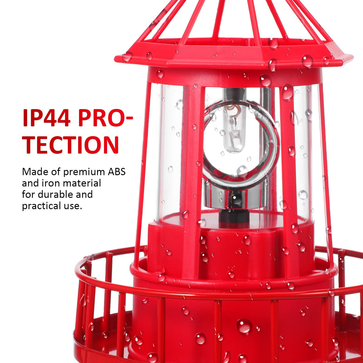 Rotating Metal Solar Lighthouse M452