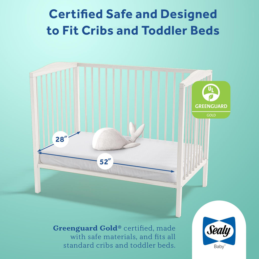 Infant & Toddler Crib Mattress, 204 Coils, Waterproof Breathable U500061