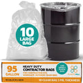 95-Gallon Clear Heavy Duty Contractor Bags Y692