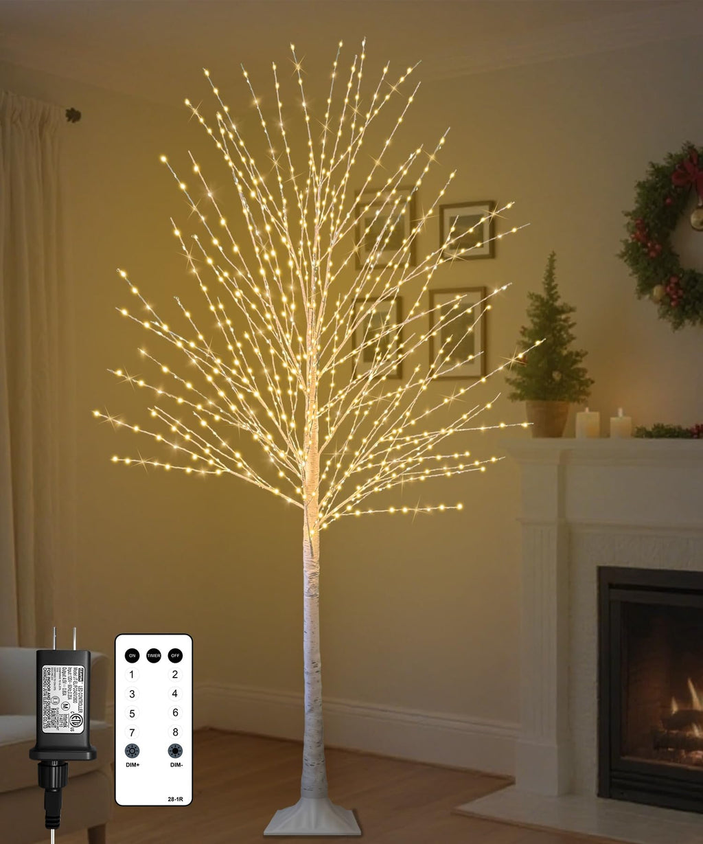 6FT Lighted Birch Tree with 880 LED Lights O670698