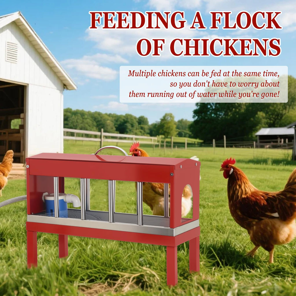 Automatic Stainless Steel Poultry Waterer Dispenser Z30878