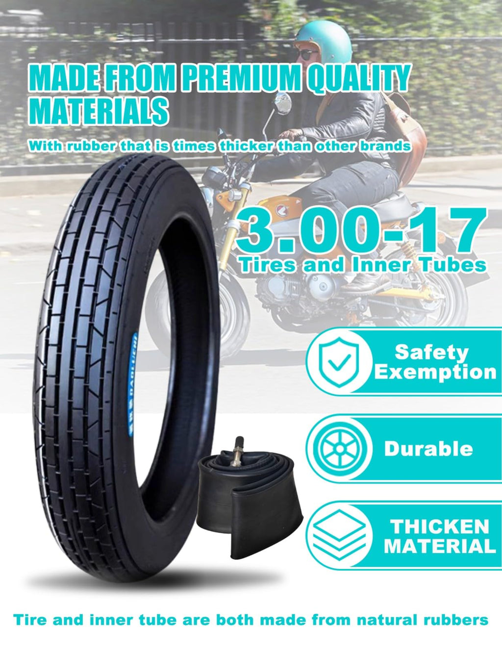 17 6PR TT Dirt Bike Tire and Inner Tube Y36935