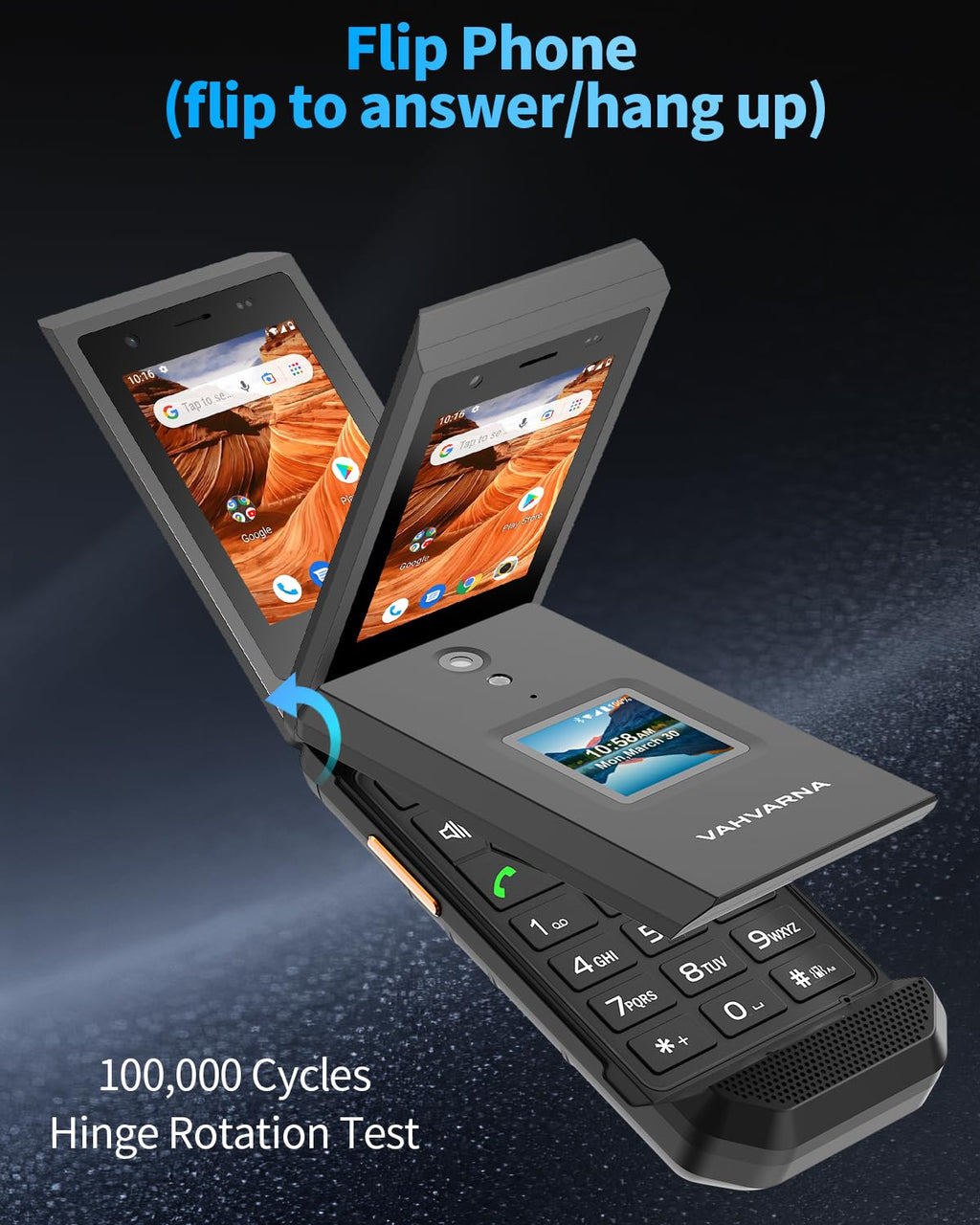 Unlocked 4G LTE Rugged Flip Phone K826