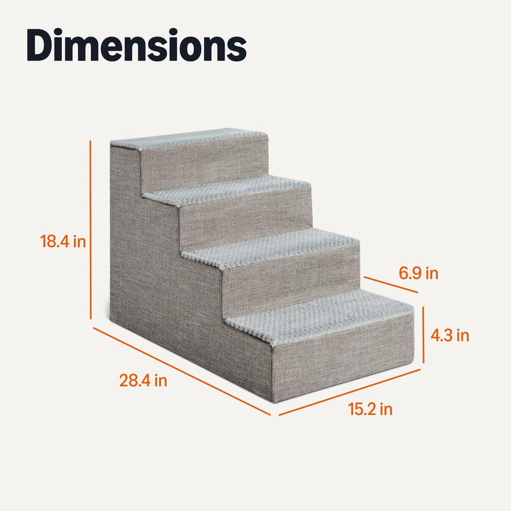 4-Step Non-Slip Grey Dog Steps H59522