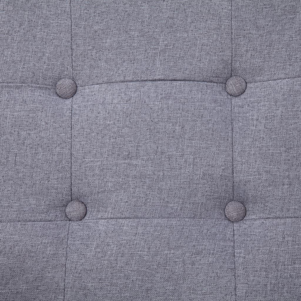 Light Gray Fabric 2-Seater Sofa with Armrests J4833