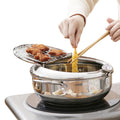 Deep Fryer Pot with Lid, 304 Stainless Steel O81596