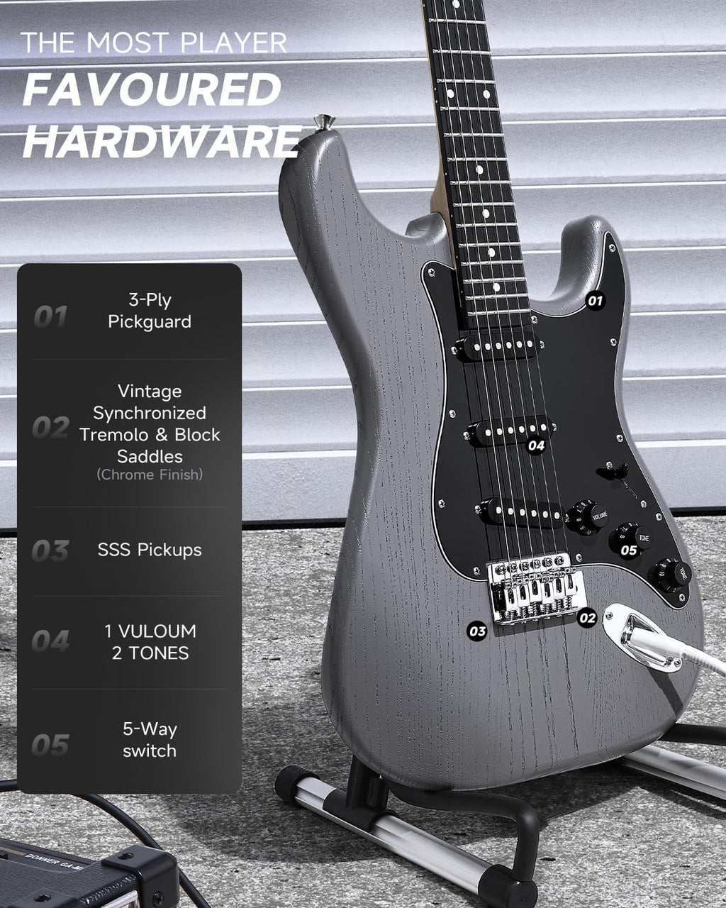 39” Electric Guitar Kit with Amp W58428