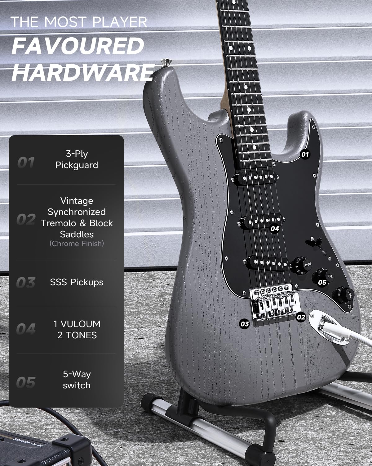 39” Electric Guitar Kit with Amp W58428