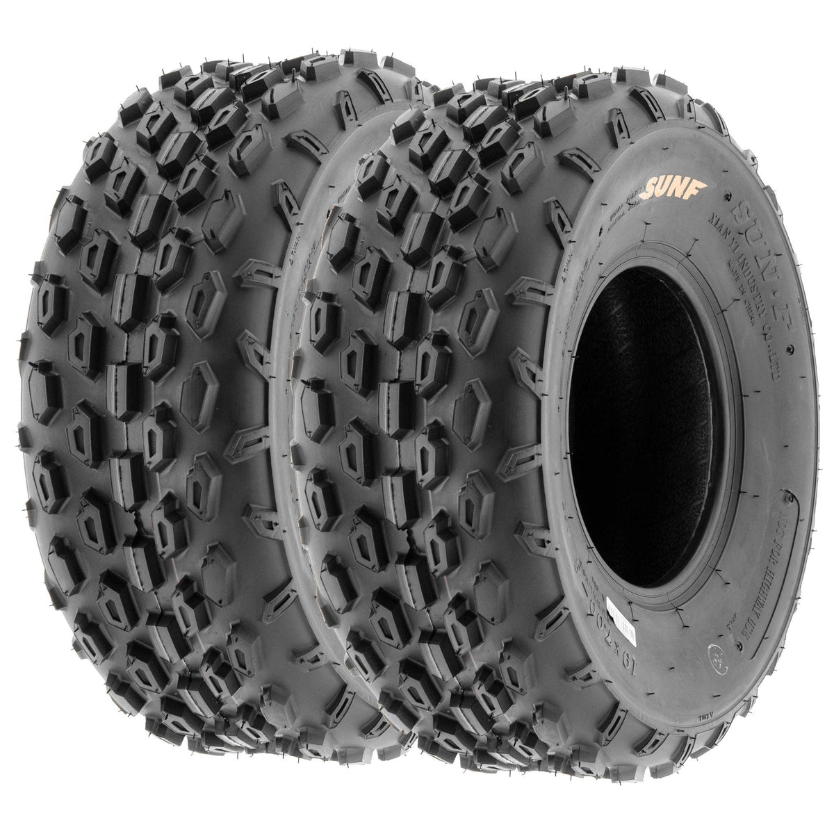 Set of 2 Sport-Racing ATV/UTV Tires 19x7-8 6-PR E46930