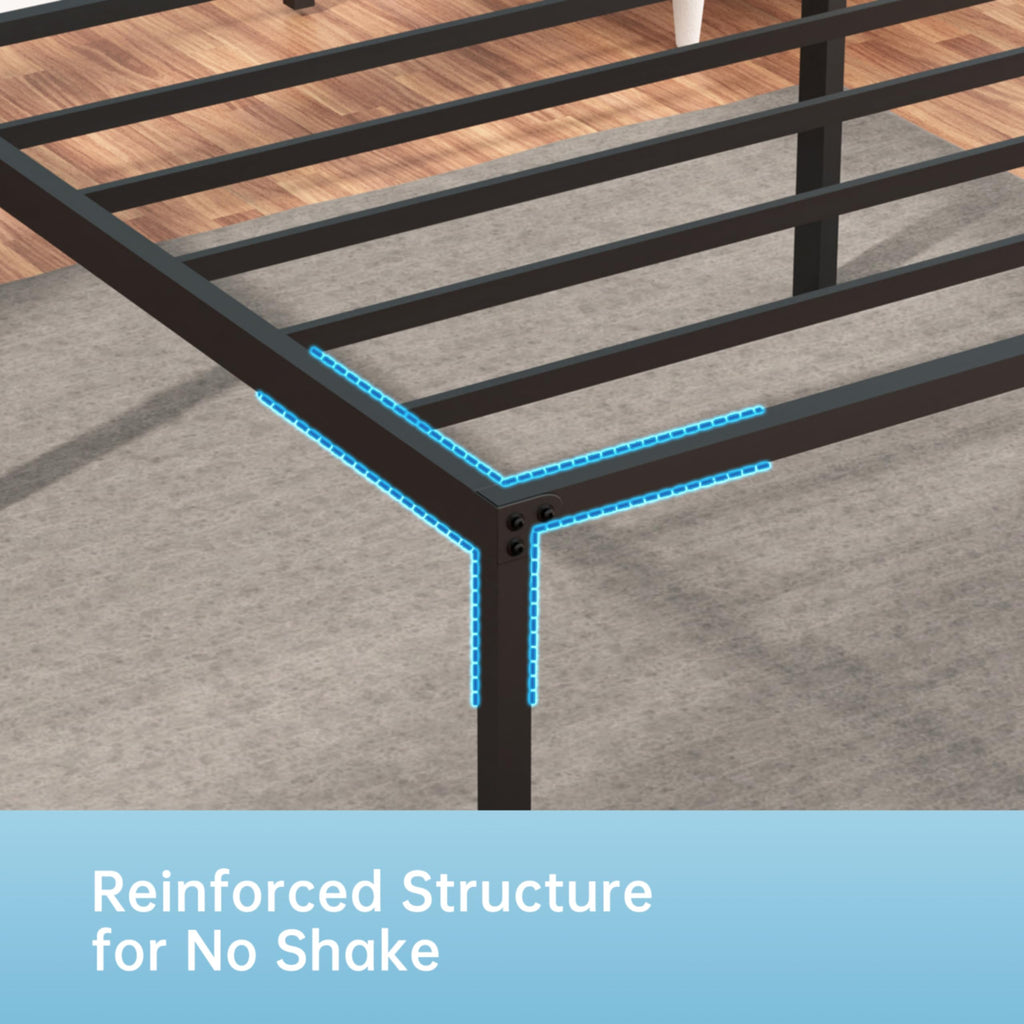 18 Inch Metal Full Bed Frame with Storage M565