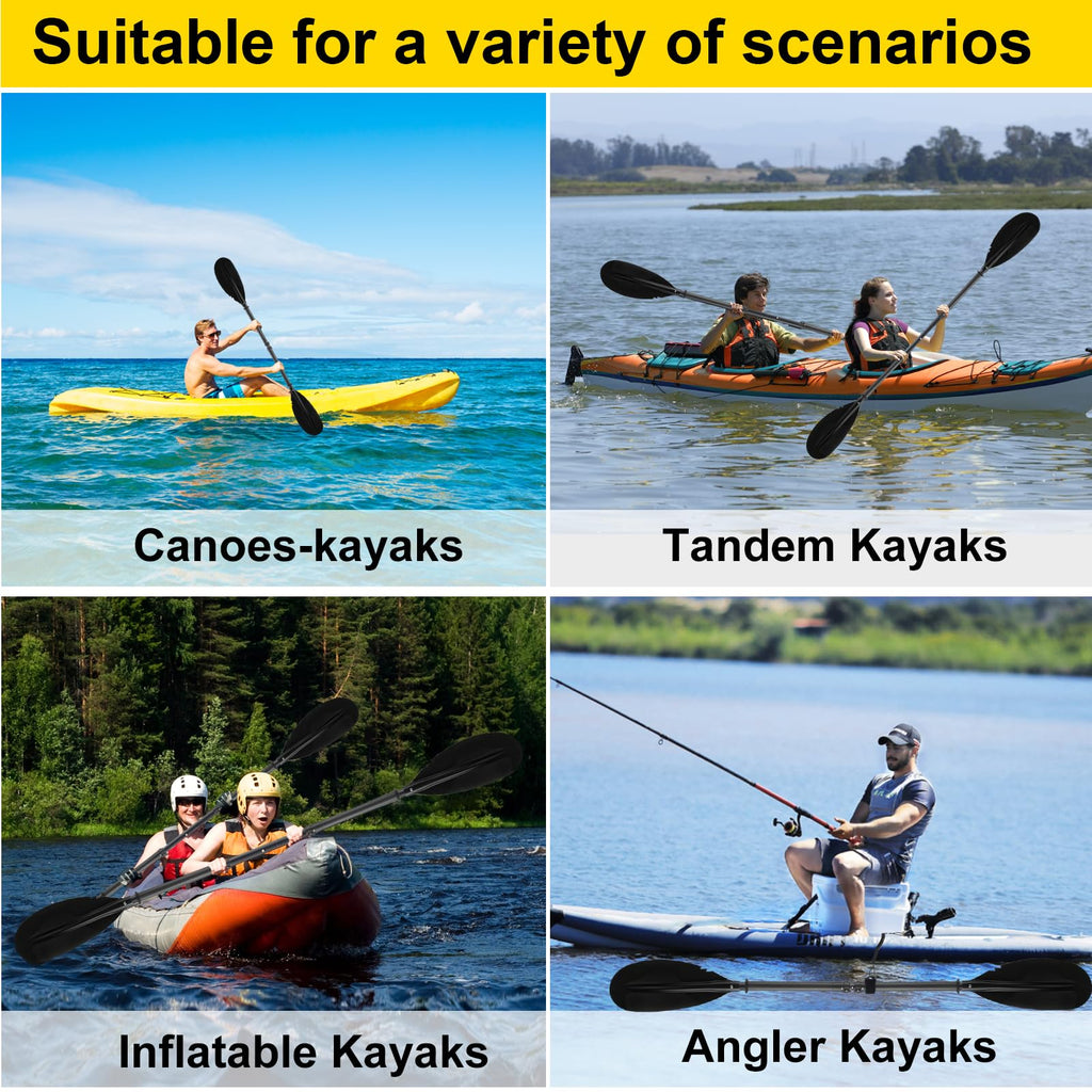 Telescoping Kayak Paddle Black 94inch I4129