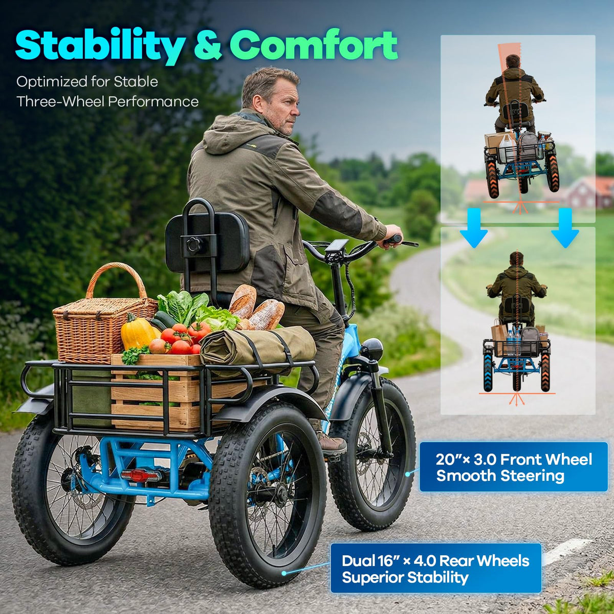 Fat Tire Folding Electric Trike D121119