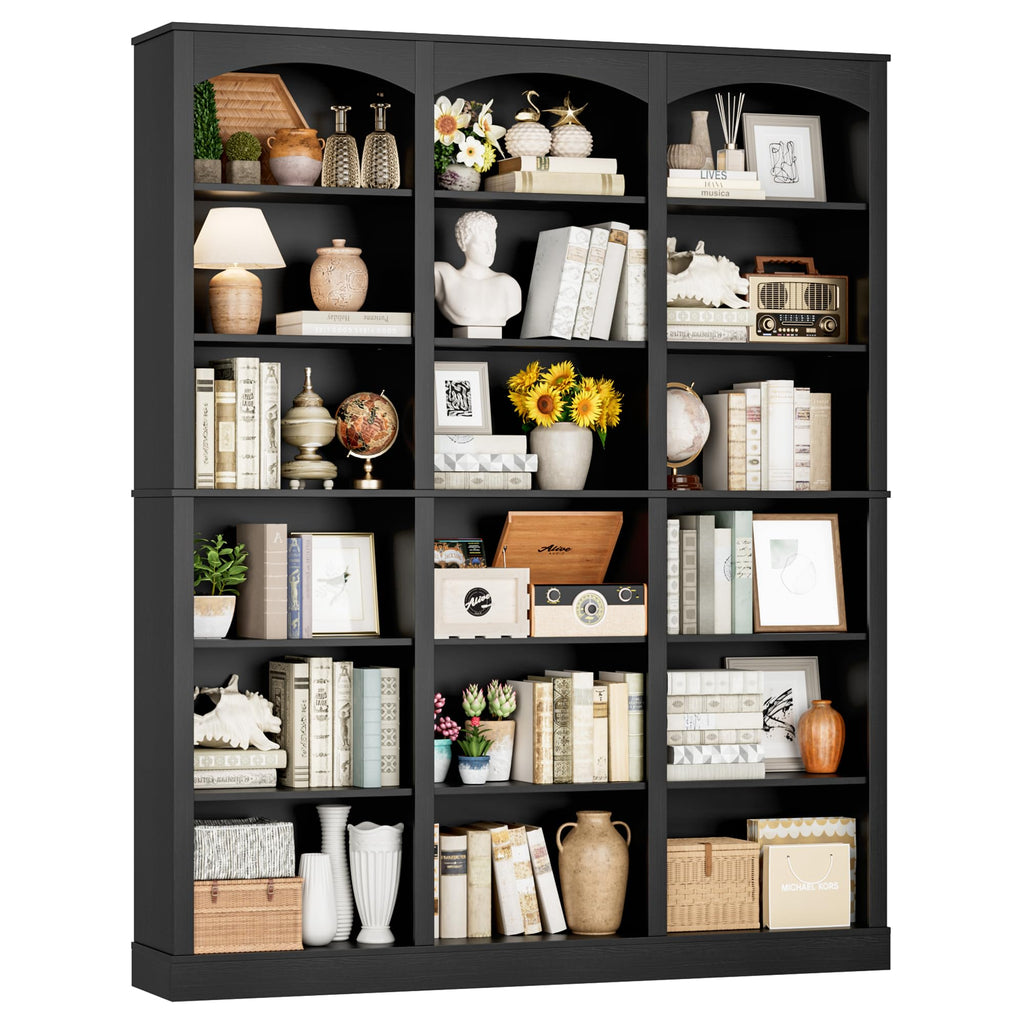 71" 6 Tier Black Bookshelf R530