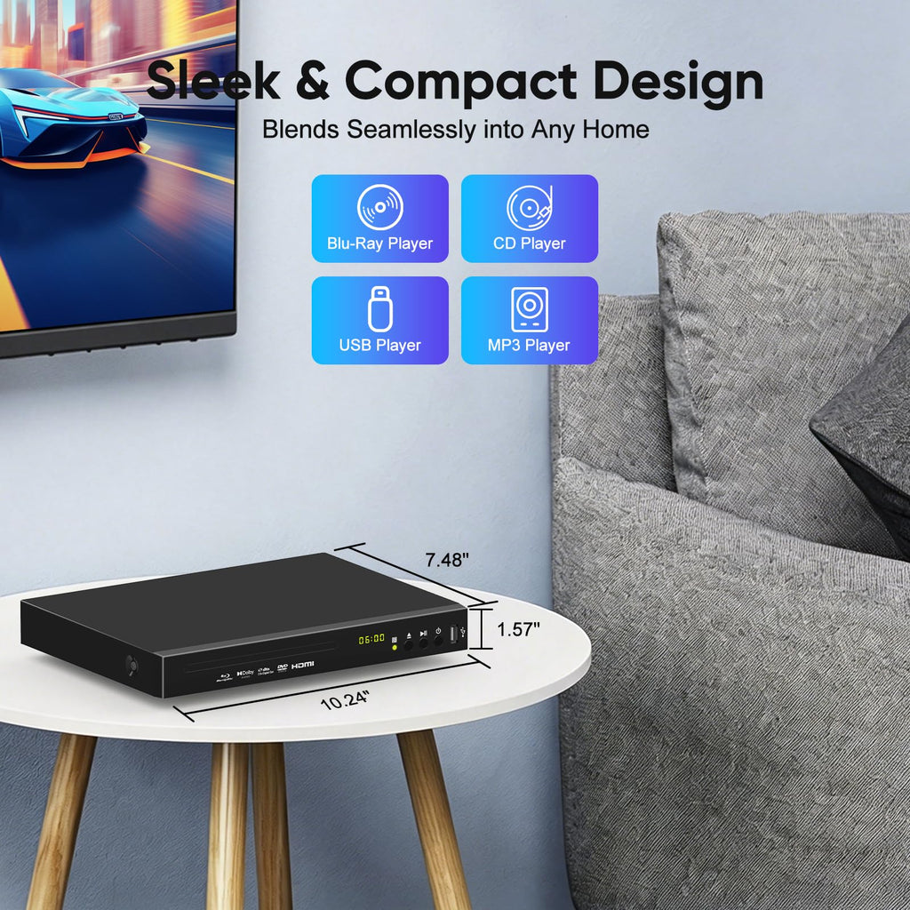 Full HD 1080p Blu-ray DVD Player with Dolby Digital N3183