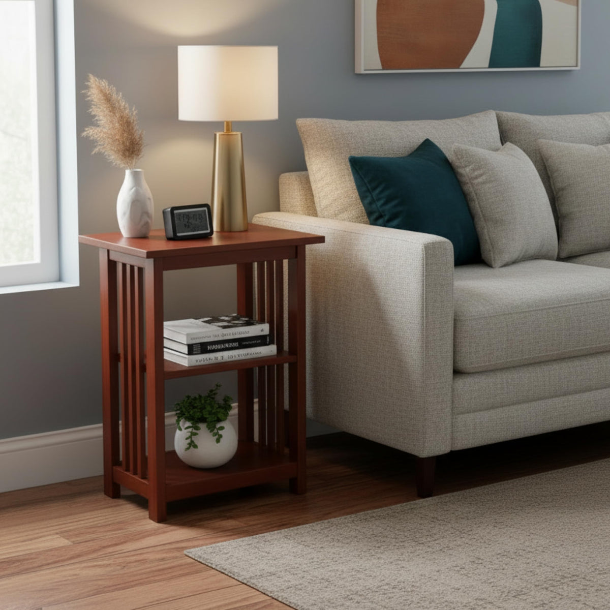 Cherry 3-Tier End Table U2664