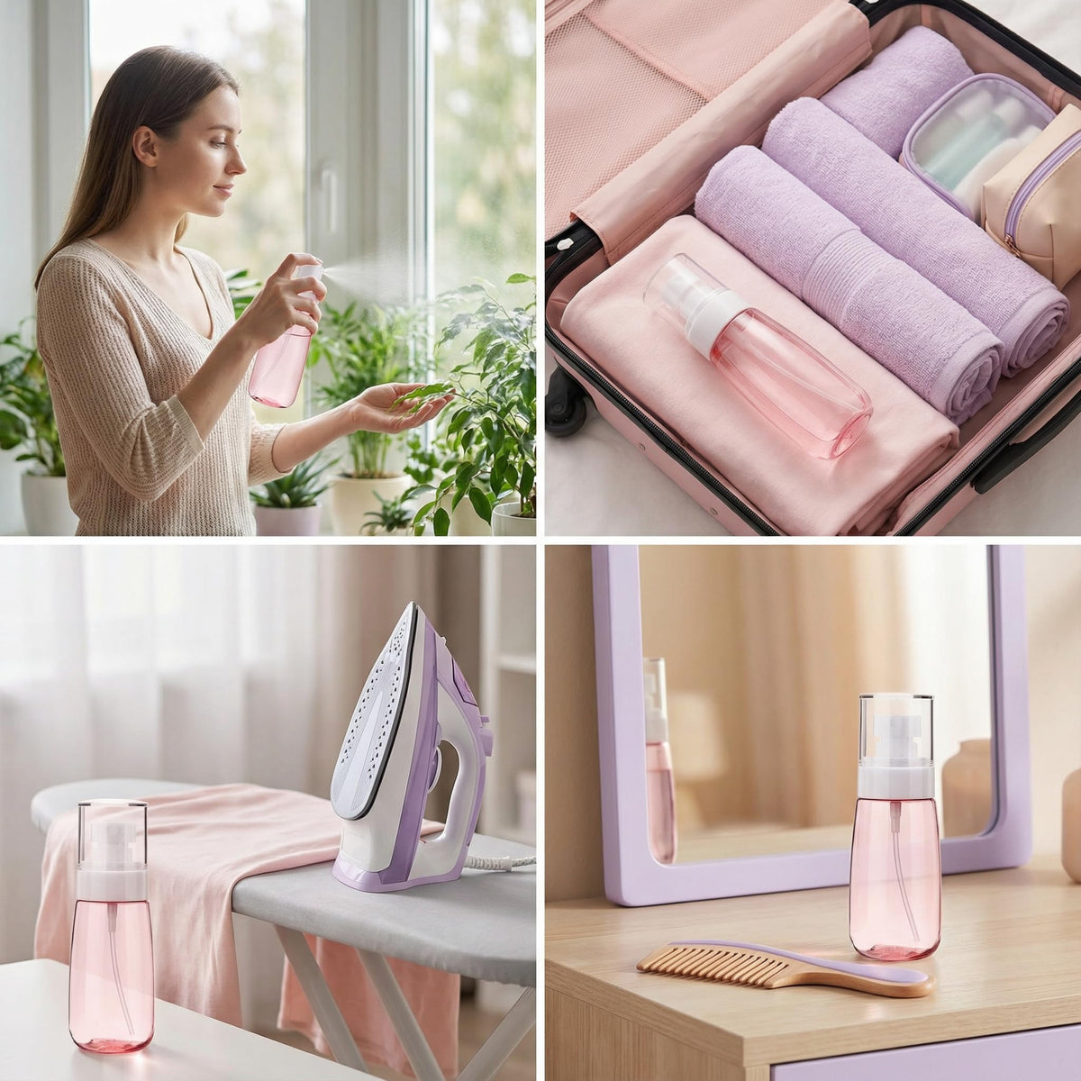 Pink 80ml Refillable Fine Mist Spray Bottle V762