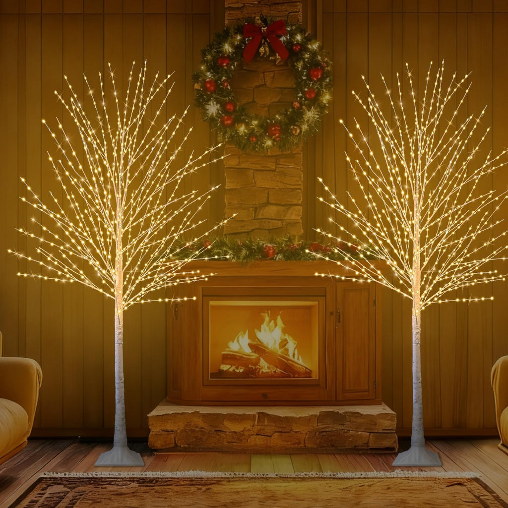 6FT Lighted Birch Tree with 880 LED Lights O670698