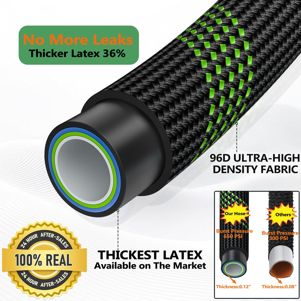 100 ft Lightweight Flexible Garden Hose with 10-Function Nozzle R63290