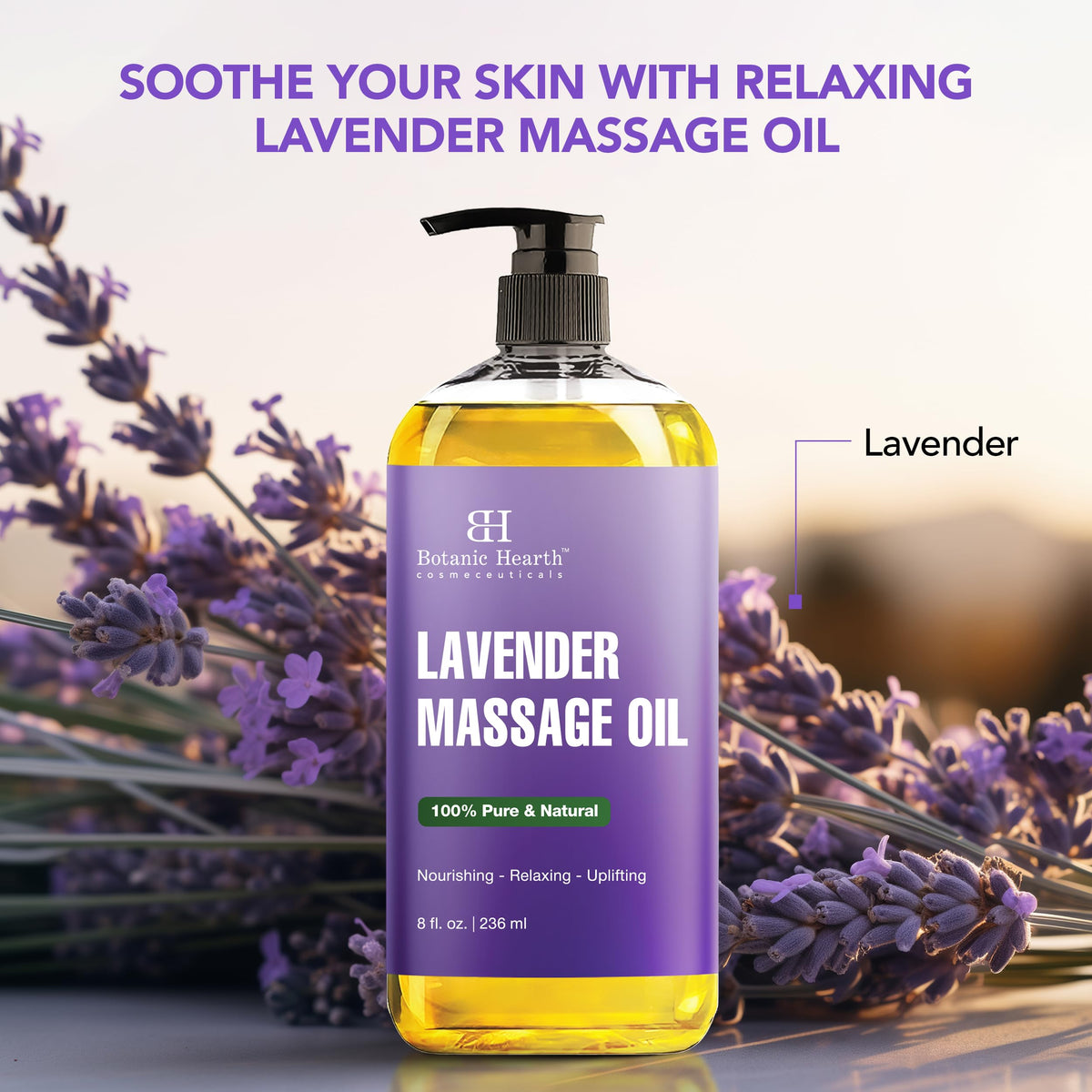 Lavender Massage Oil 8 Fl Oz X597702