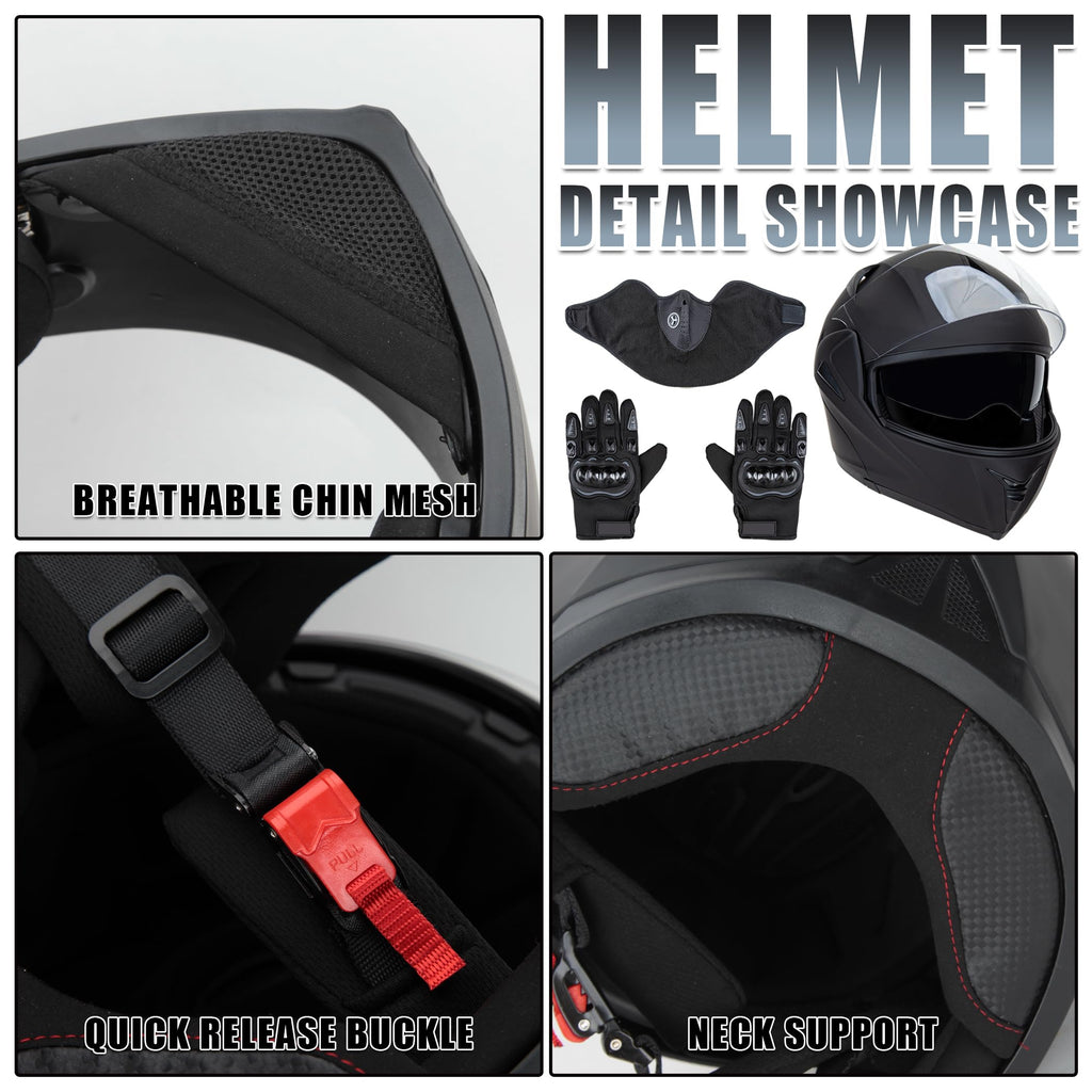 Small DOT Approved Flip Up Full Helmet G94073