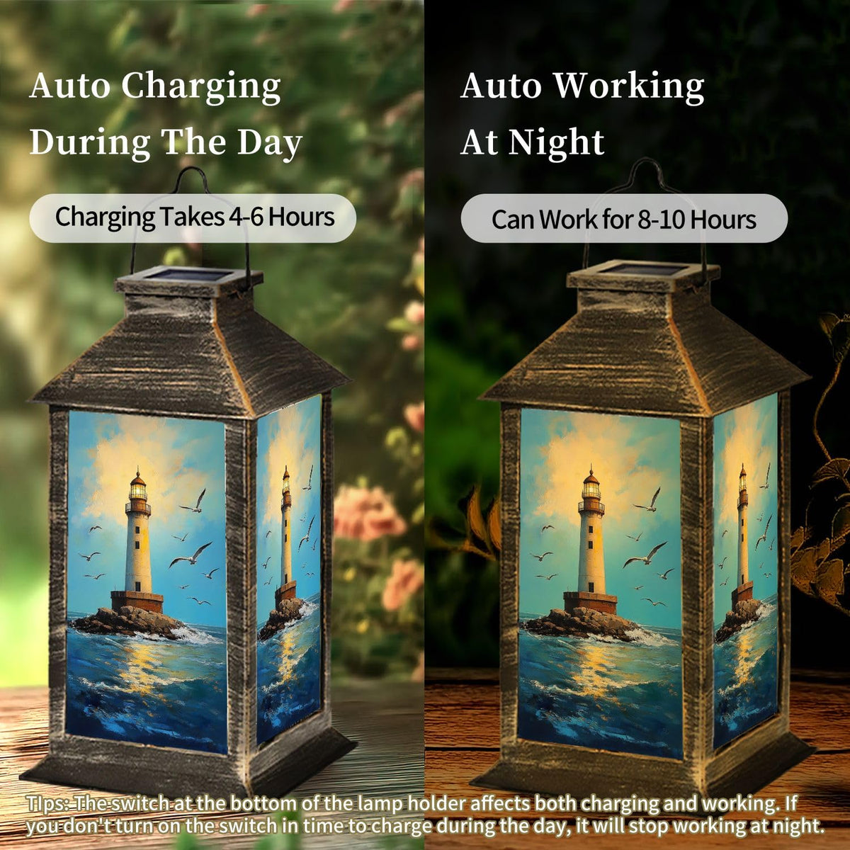 Waterproof Solar Powered Hanging Lantern Q6424