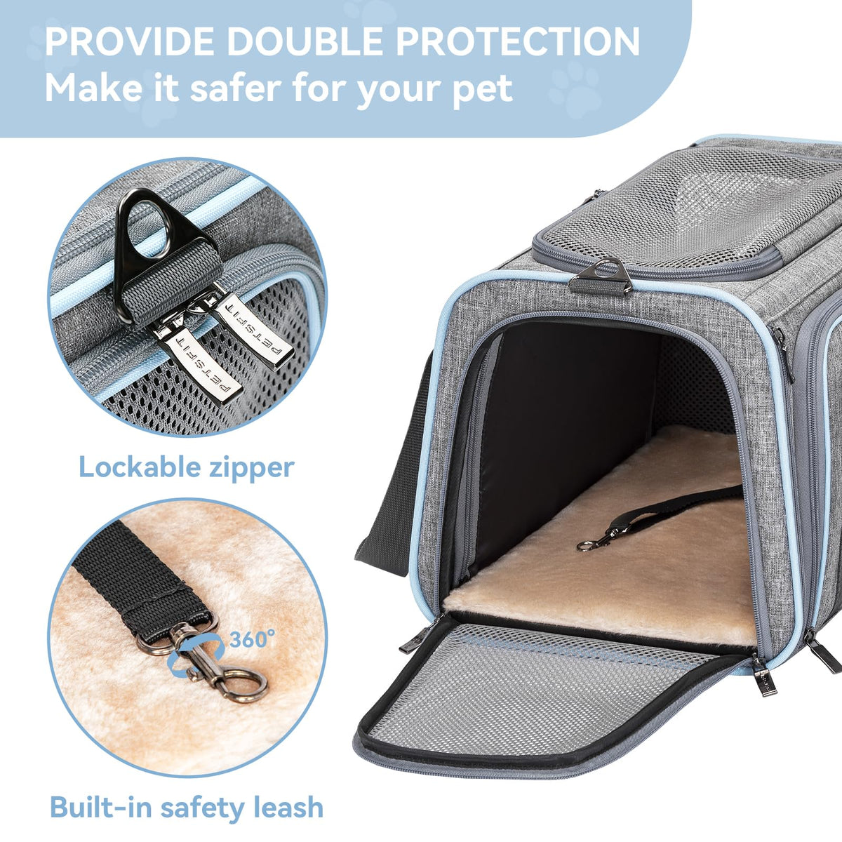 Small Double Expandable Cat Carrier C82837
