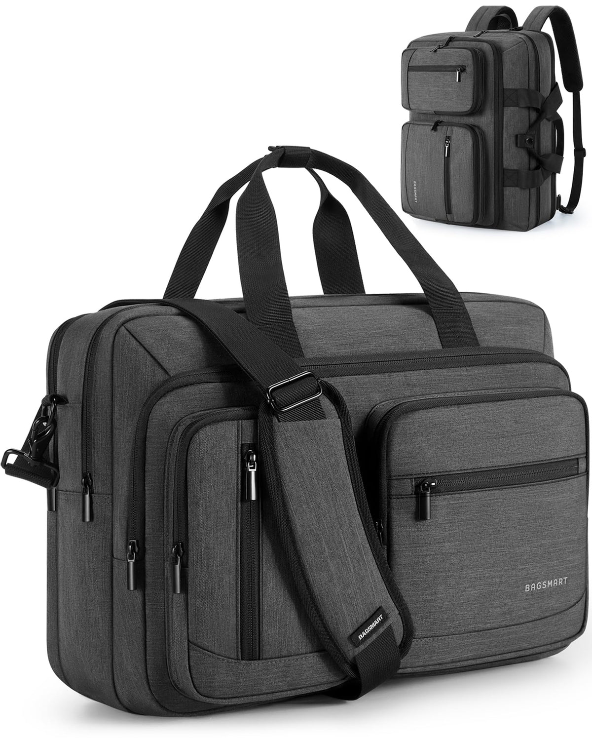 3 In 1 Laptop Bag 17.3 Inch Water-Repellent Black I59308