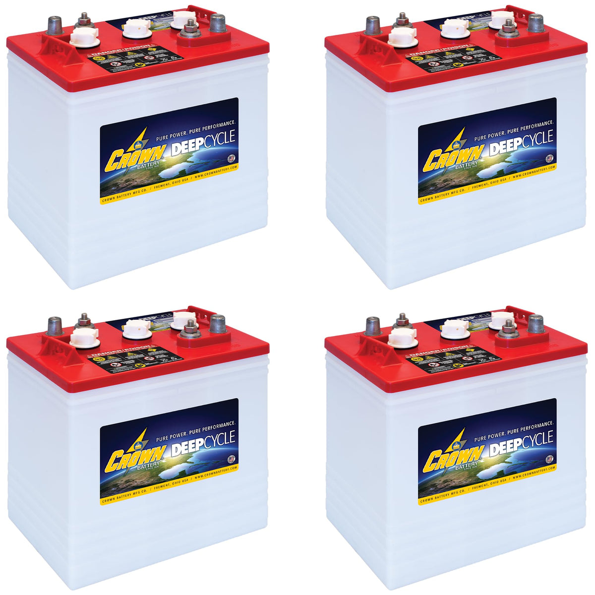 6V 235Ah Flooded Lead Acid Deep Cycle Battery Pack of 4 N898642