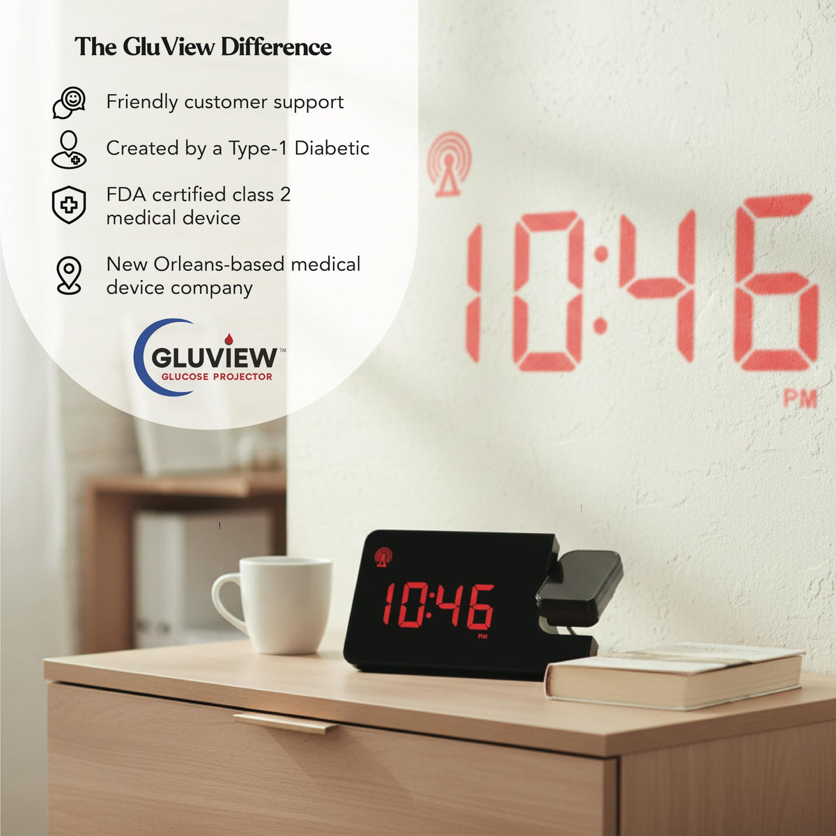 Glucose Projector Clock W4797