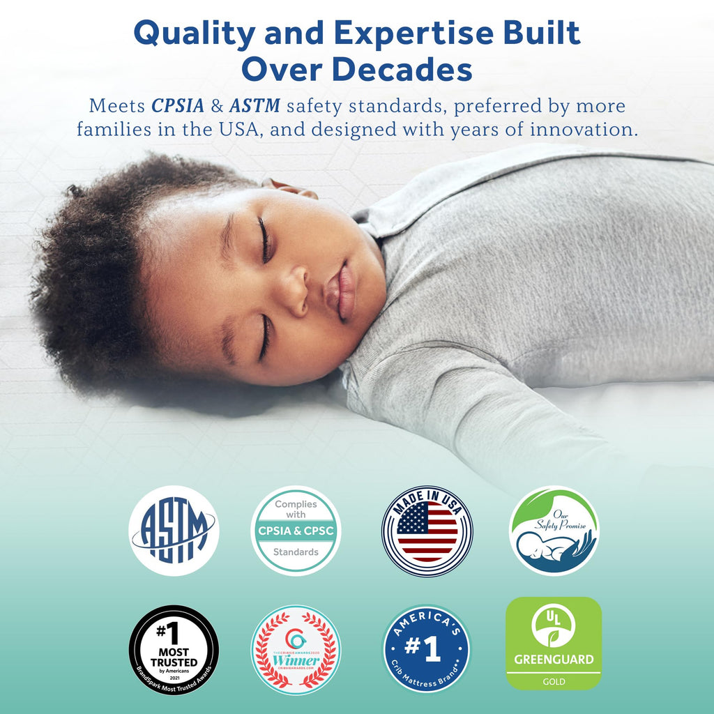 Infant & Toddler Crib Mattress, 204 Coils, Waterproof Breathable U500061