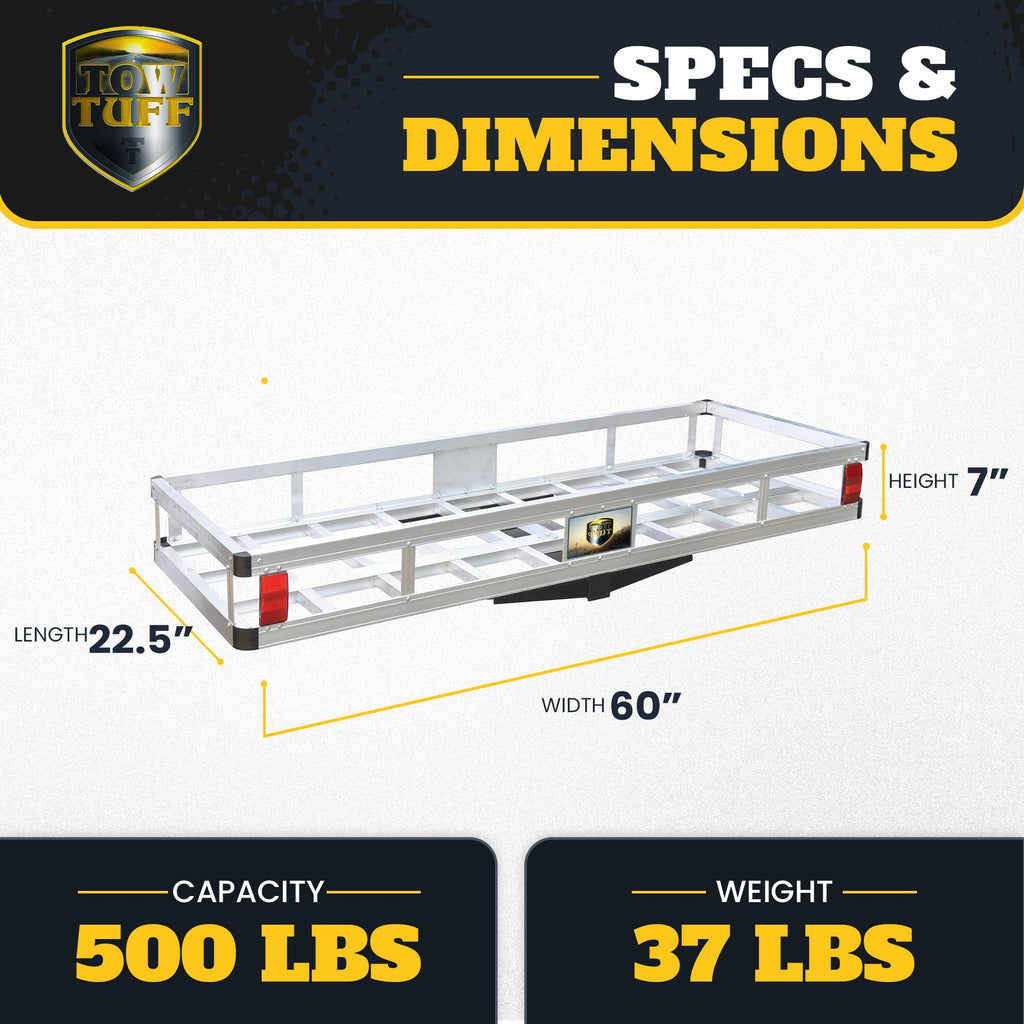60 in Aluminum Hitch Carrier 500 lb H3438