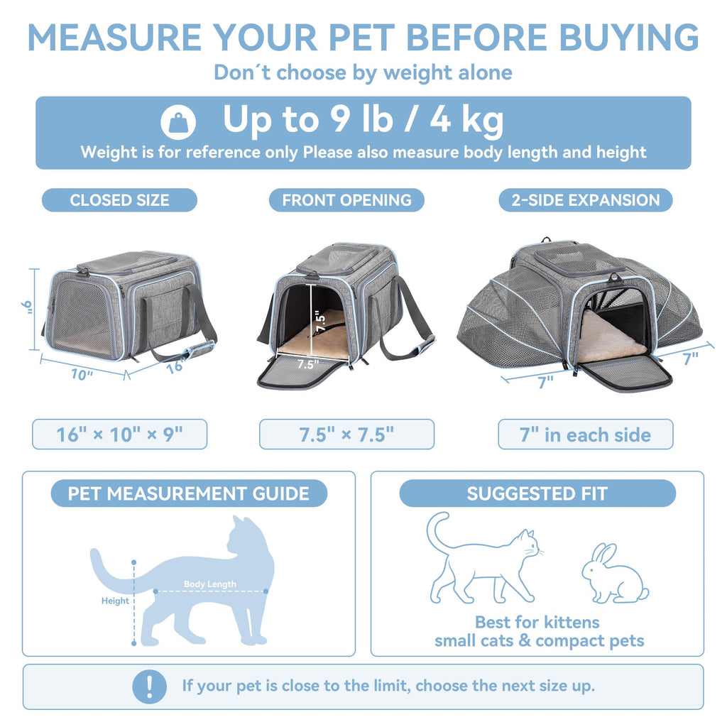 Small Double Expandable Cat Carrier C82837