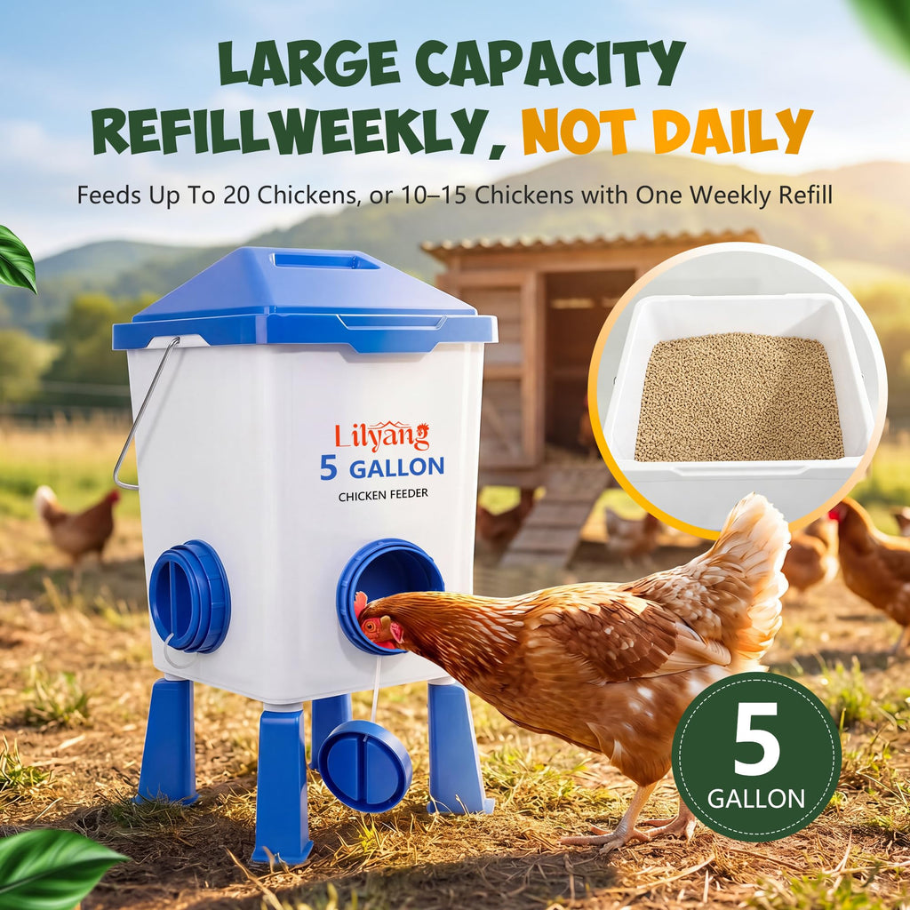Chicken Feeder and Waterer Set 5 Gallon I94808