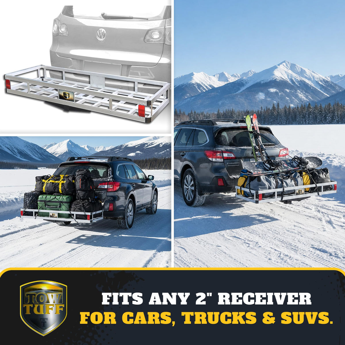 60 in Aluminum Hitch Carrier 500 lb H3438