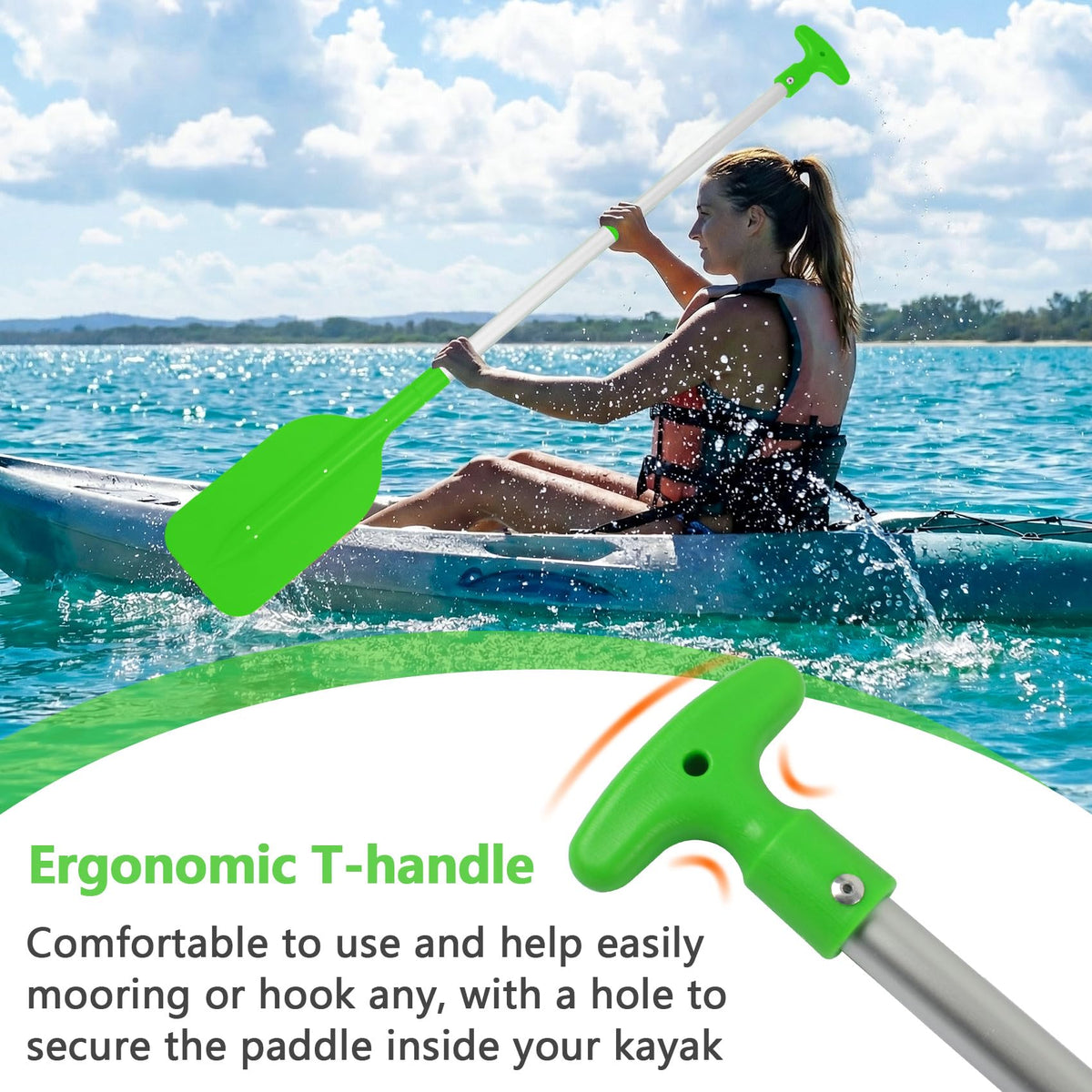 Telescoping Boat Paddle 2 Pack, 21"-43" Adjustable F354