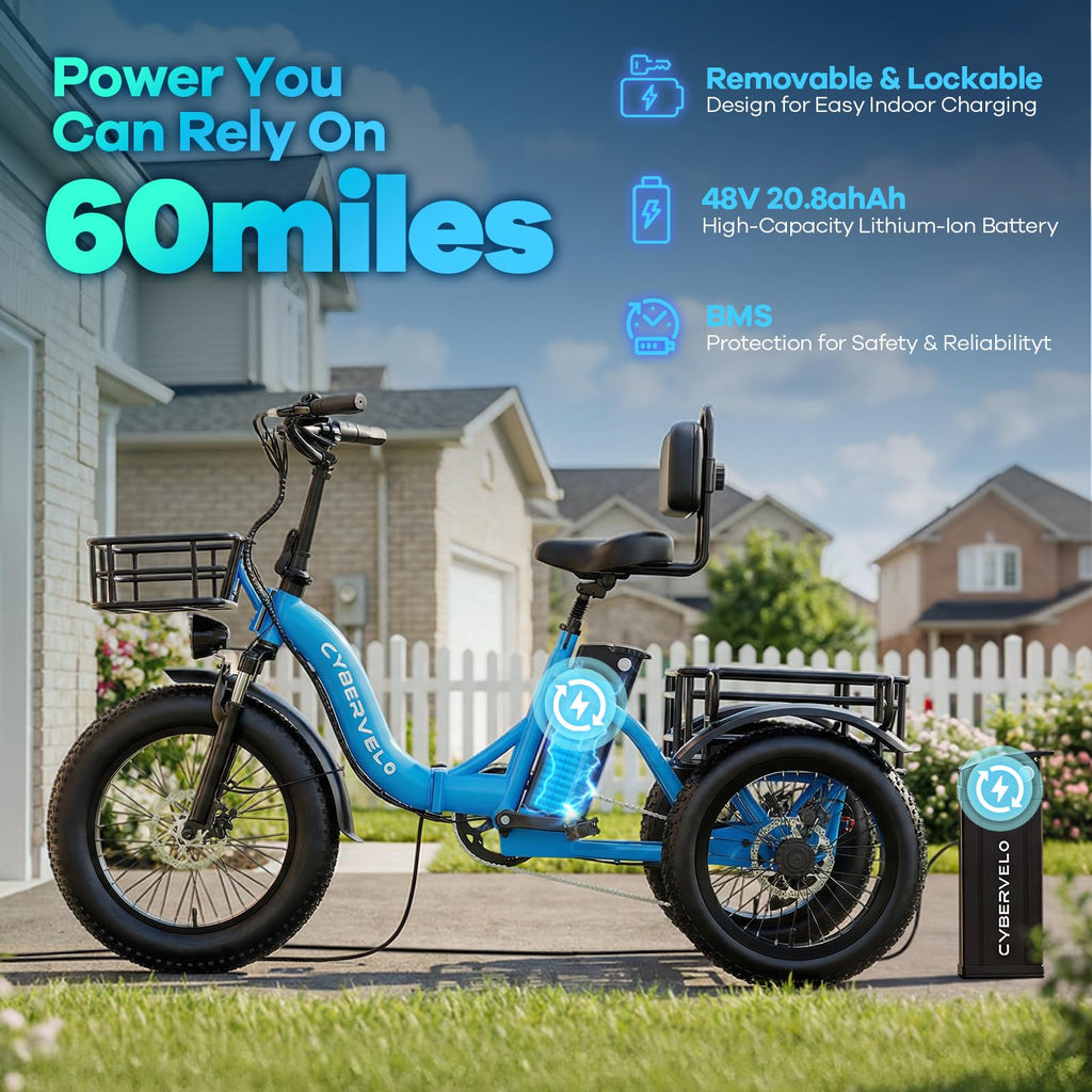 Fat Tire Folding Electric Trike D121119