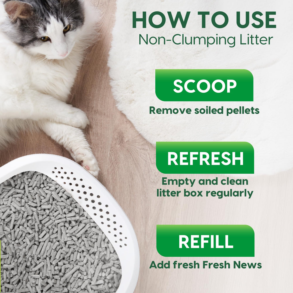 Paper Non-Clumping Cat Litter 12 Pound E338