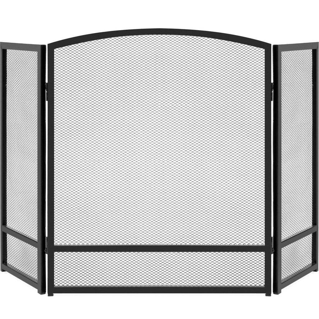47.5x27.25in 3-Panel Steel Mesh Fireplace Screen Q6307
