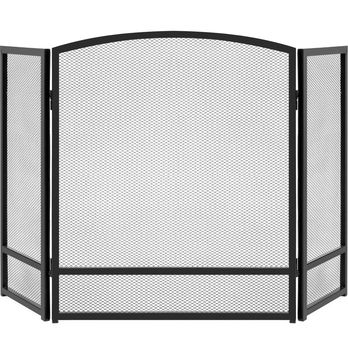 47.5x27.25in 3-Panel Steel Mesh Fireplace Screen Q6307