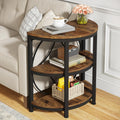 Half Round 3-Tier Metal End Table L174