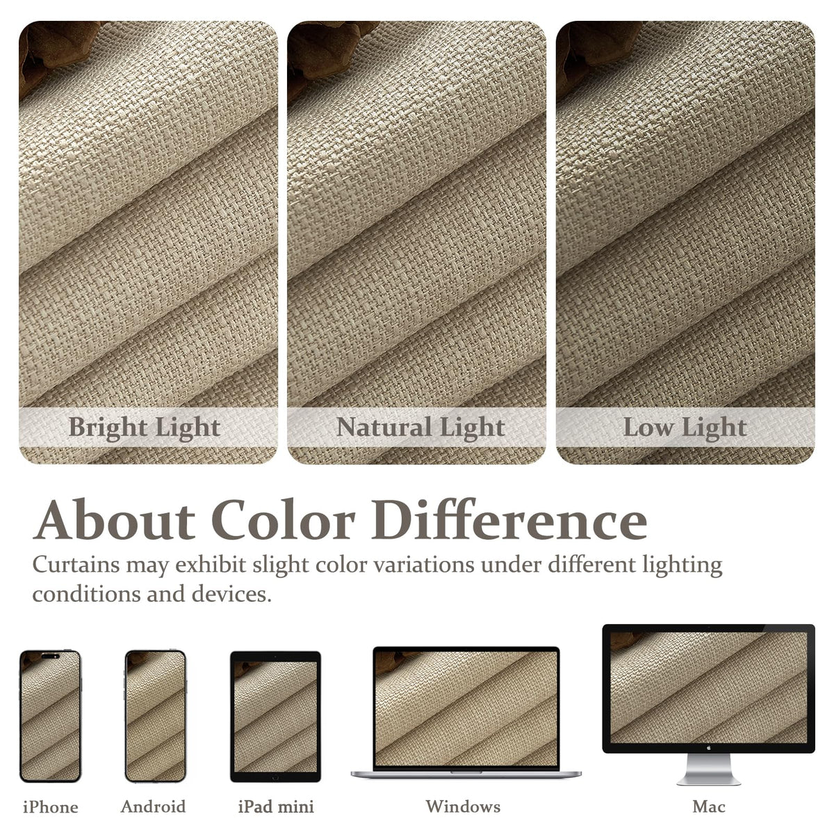 86 Inch Blackout Linen Blend Insulated Curtain 2 Panels Set L7393