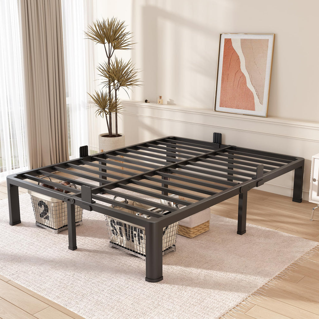 Queen Size 14 Inch Metal Platform Bed Frame S357478