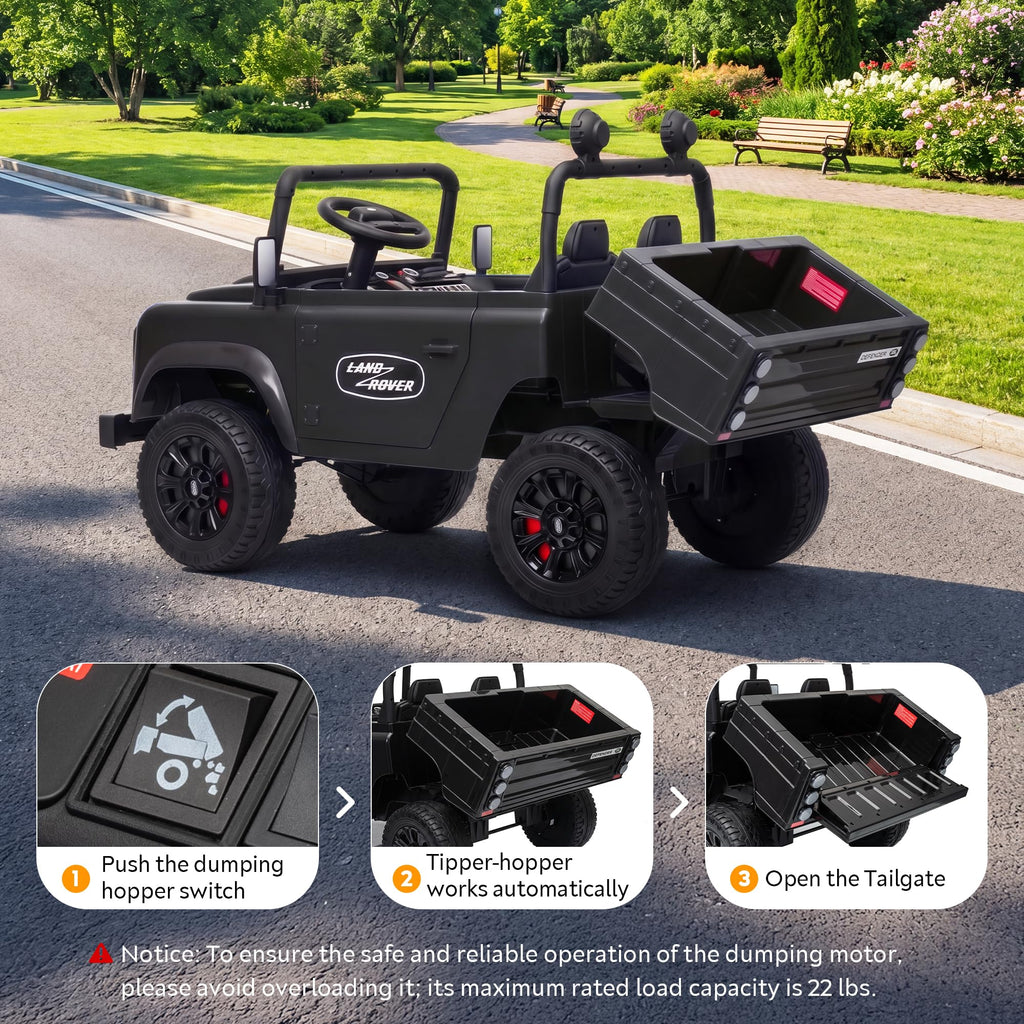 Black 24V Ride On Dump Truck X988