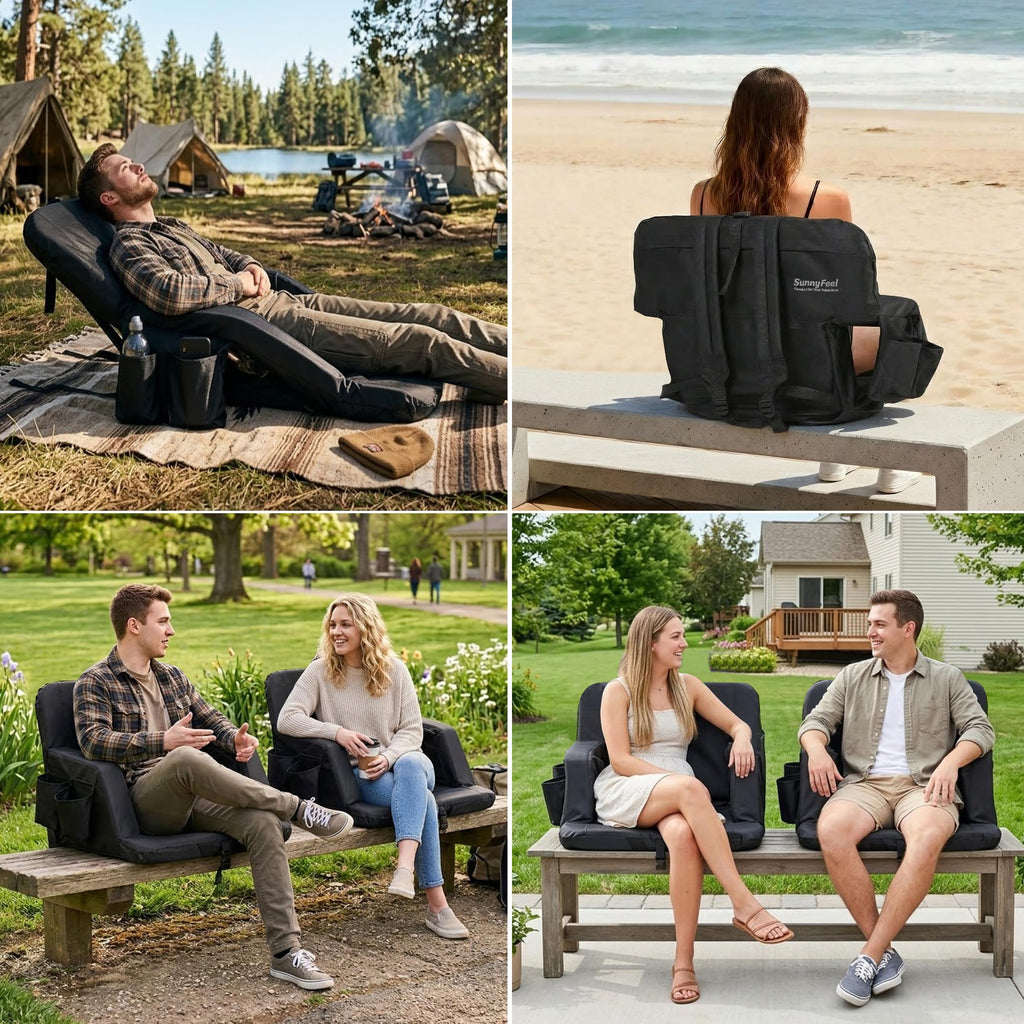 Foldable Stadium Seats 2-Pack with Shoulder Straps A509416
